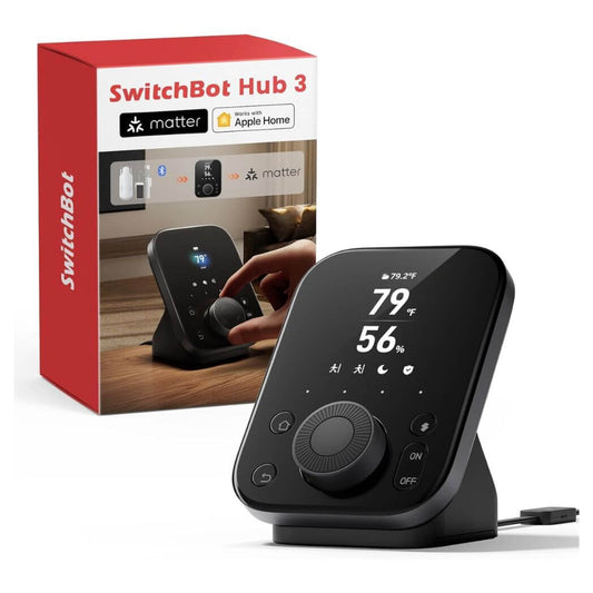 SwitchBot Hub 3 – Smart Home Hub with 2.4′′ IPS Screen & Knob Control
