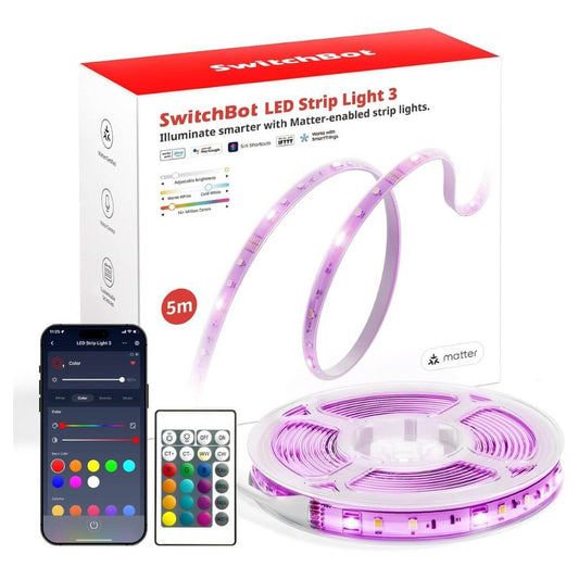 SwitchBot LED Strip Light 3 – 16.4ft 16m+ Colors