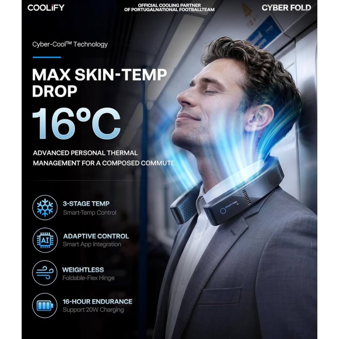 TORRAS COOLiFY Cyber Fold AI Neck Cooling Air Fan Cooling Plate – 2026 {Upgraded} – Image 7