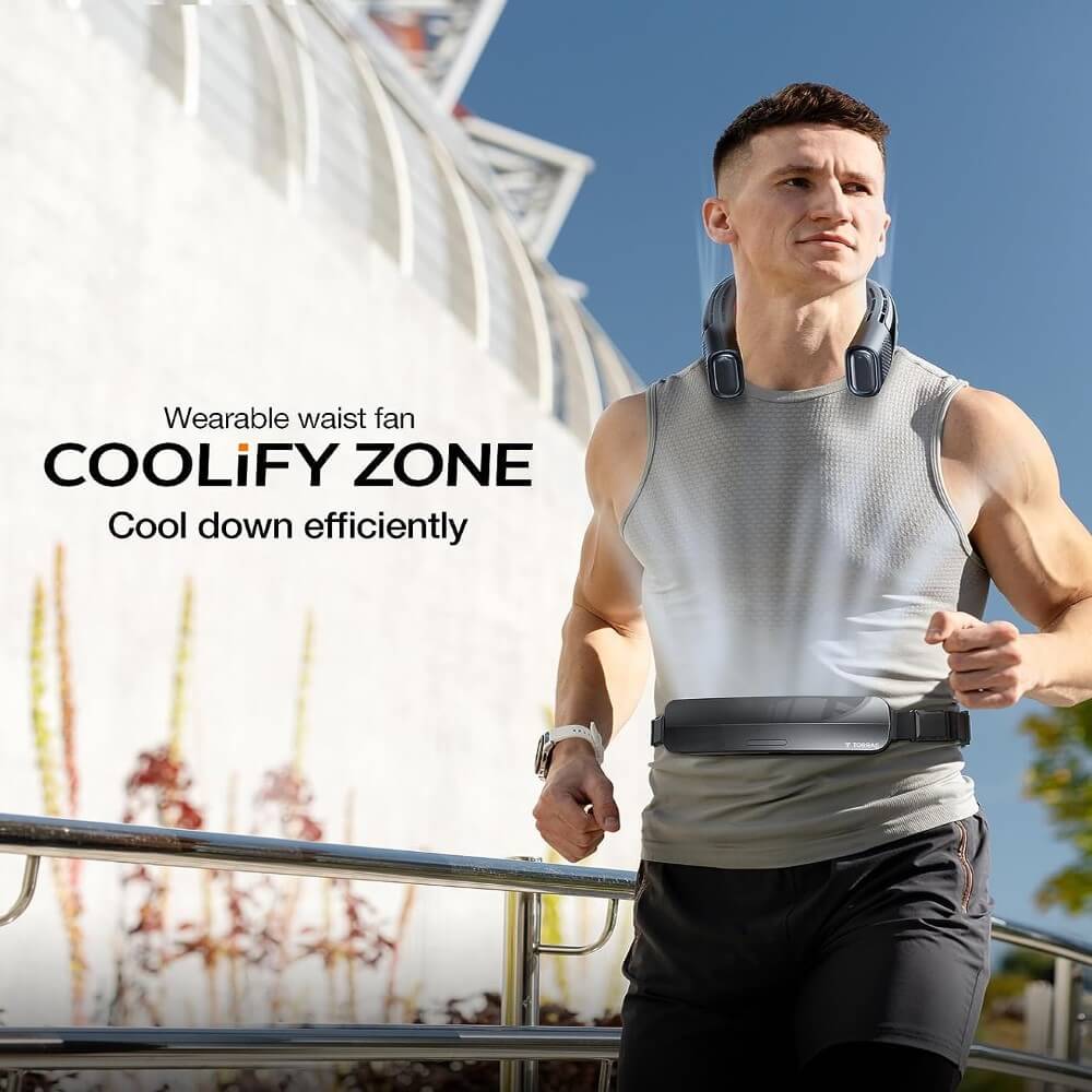 Torras Coolify Zone Wearable Waist Fan with Heat-absorbing – Image 2