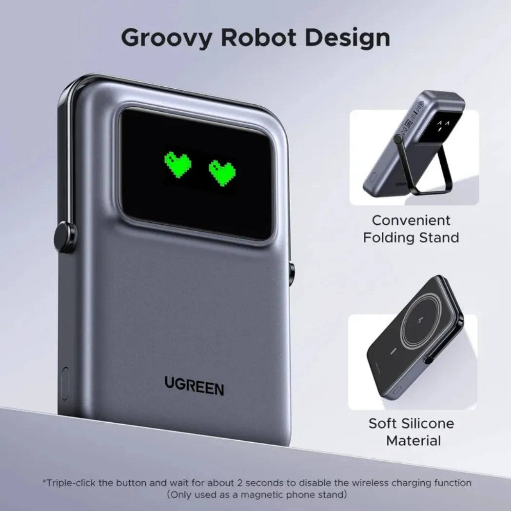 UGREEN Uno Qi2 10000mAh Power Bank Purple – Image 3