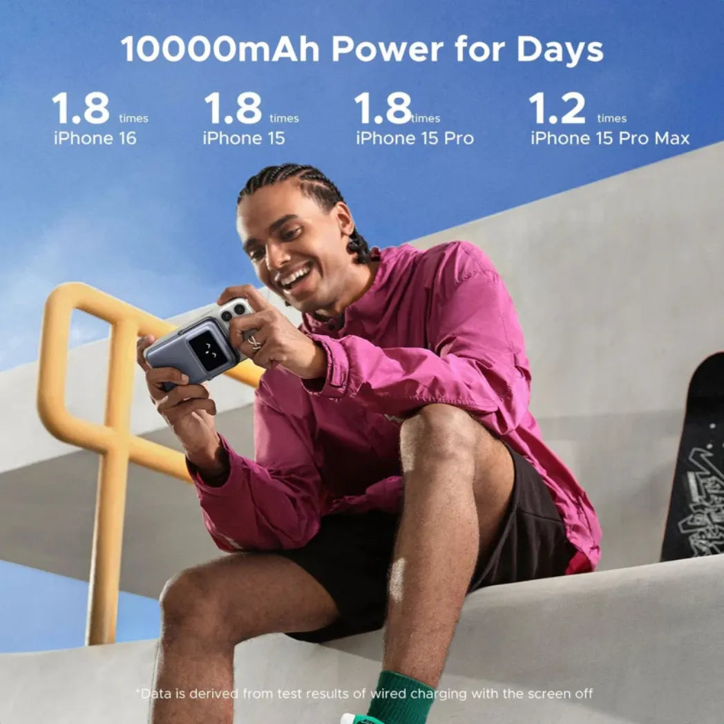 UGREEN Uno Qi2 10000mAh Power Bank Purple – Image 2