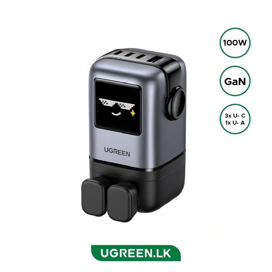 UGREEN Robotic 100W GaN Fast Charger PD 4-Port USB-C Wall Charger with 3 USB-C & 1 USB-A – Image 3