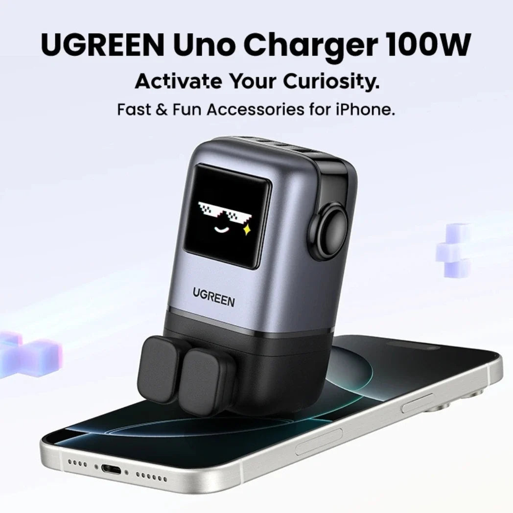 UGREEN Robotic 100W GaN Fast Charger PD 4-Port USB-C Wall Charger with 3 USB-C & 1 USB-A – Image 6