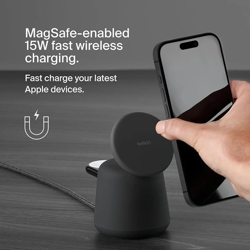 Belkin BoostCharge 3-in-1 Magnetic Foldable Charger – Qi2 15W – Image 4