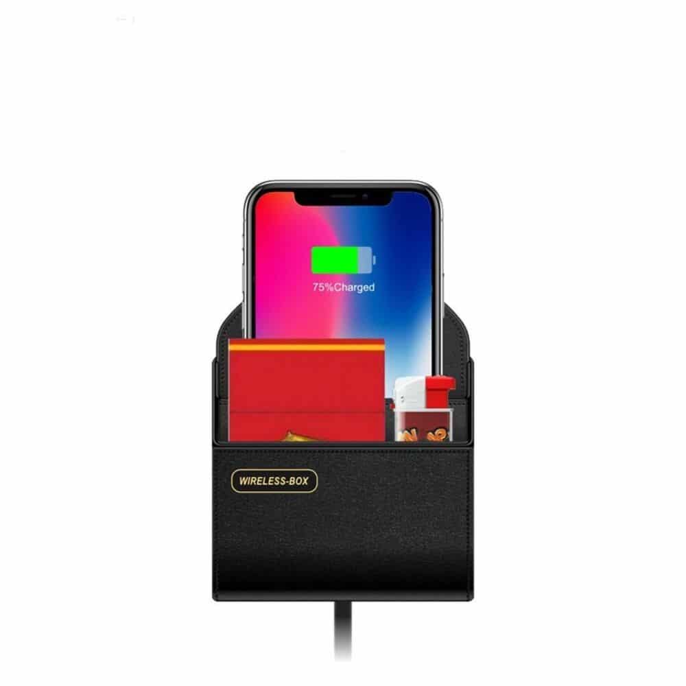 Wireless Car Charger Box Fast Phone Wireless Charging Pad Stand
