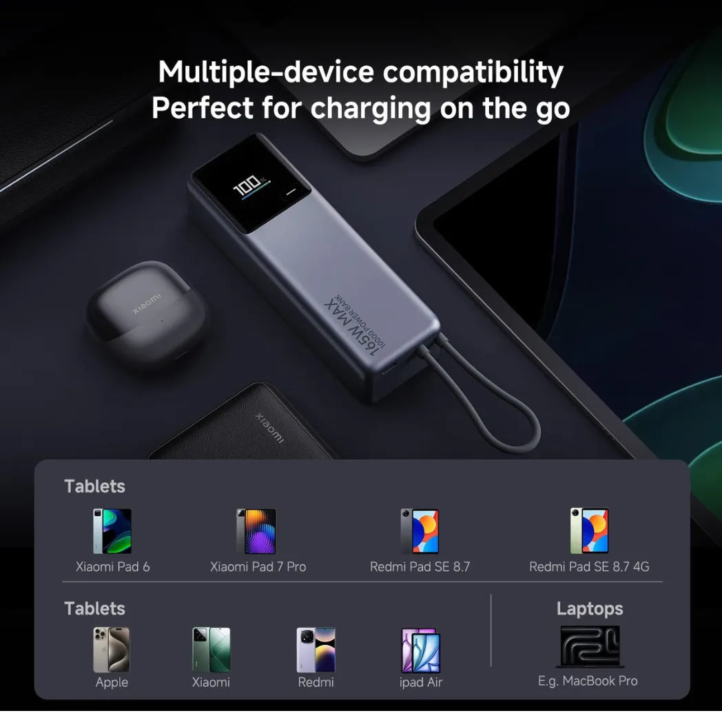 Xiaomi 165W Power Bank 10000mAh Integrated USB C Cable – Image 3