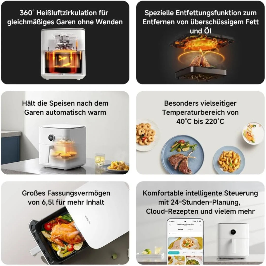 Xiaomi Mi Smart Air Fryer 6.5L White WiFi Air Fryer – Image 2