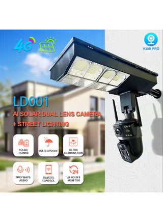 V380 4G Solar Street Light Camera – 4MP Dual Lens – Image 3