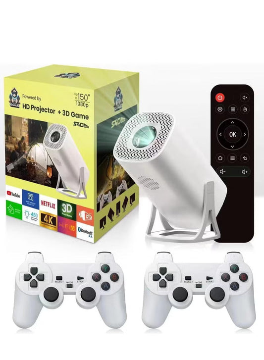 Smart Projector 1080p (4K Support) – Retro Game Console & Home Theater in One