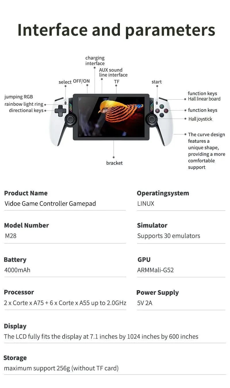 M28 Retro Handheld Game Console – Classic Portable Gaming with Pre-Loaded Games – Image 4
