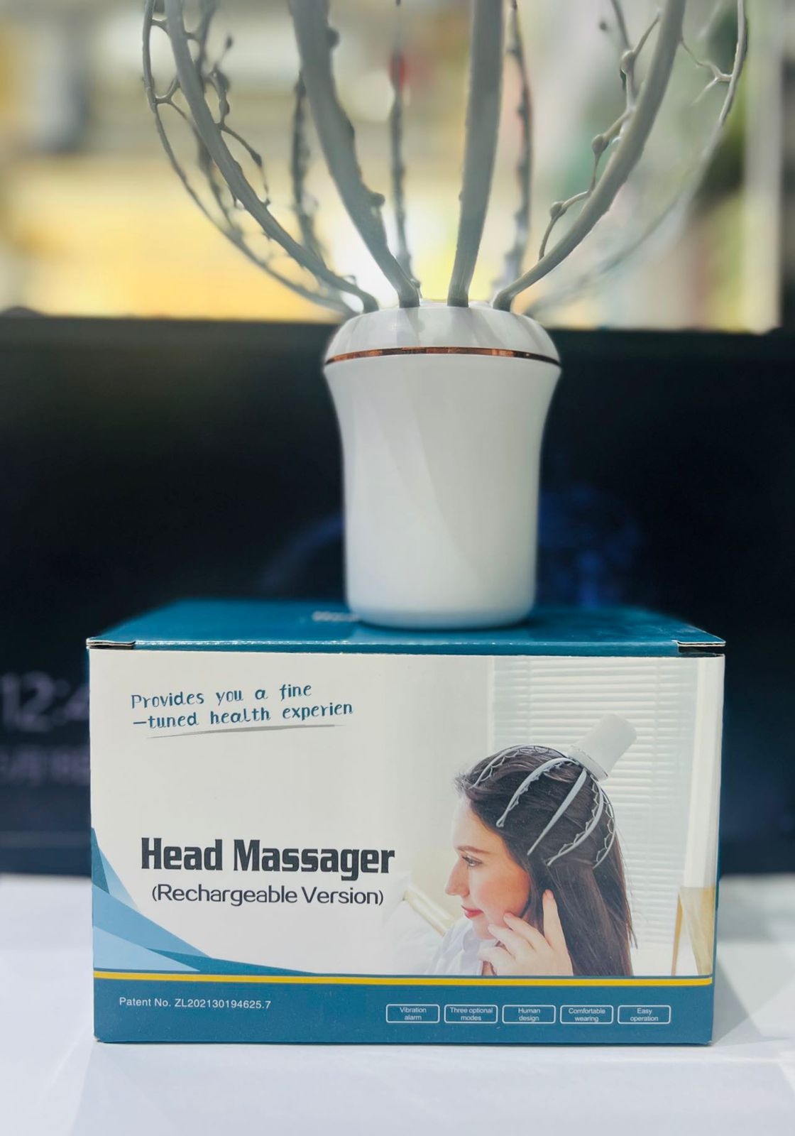 Electric Scalp Massager – 8 Vibrating Contacts – 3 Modes – 360° Head Massage – Image 3