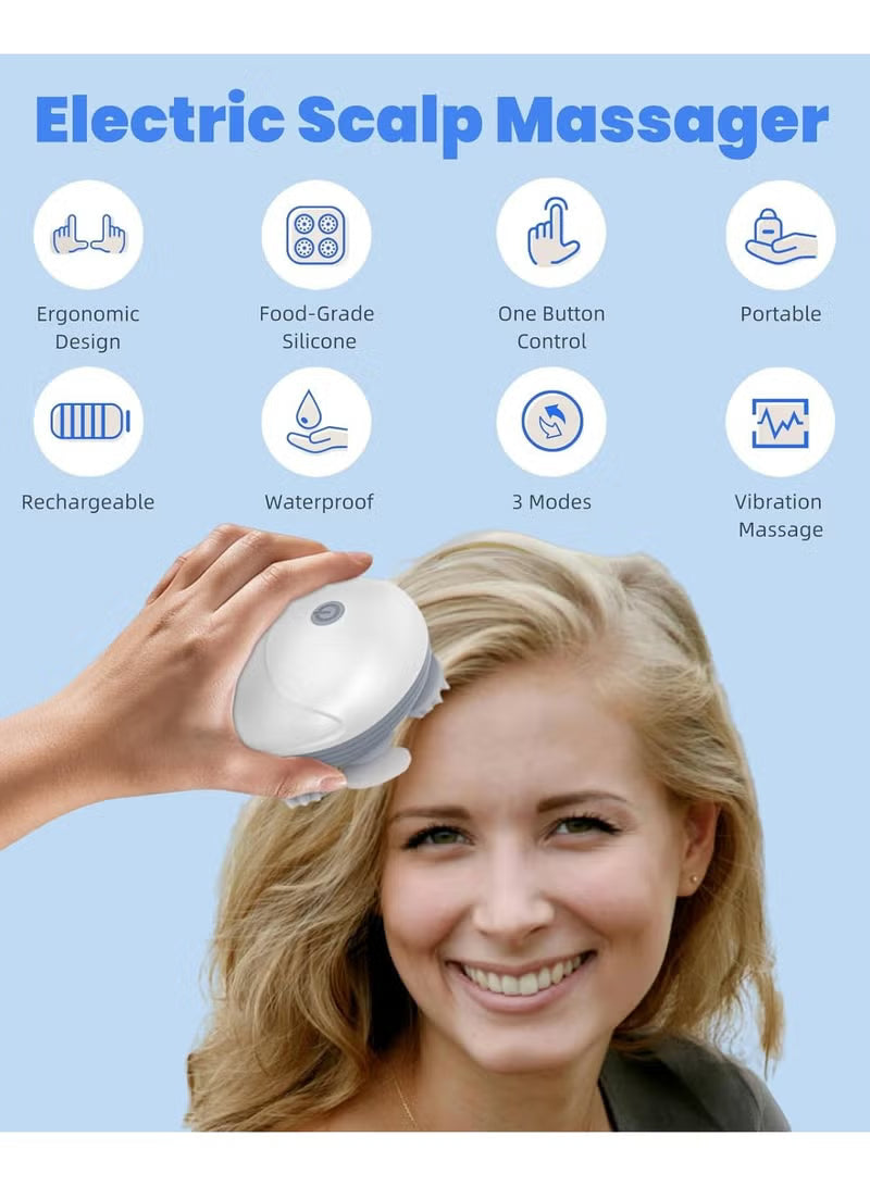 Electric Scalp Massager With 96 Kneading Nodes – Rechargeable – Image 10