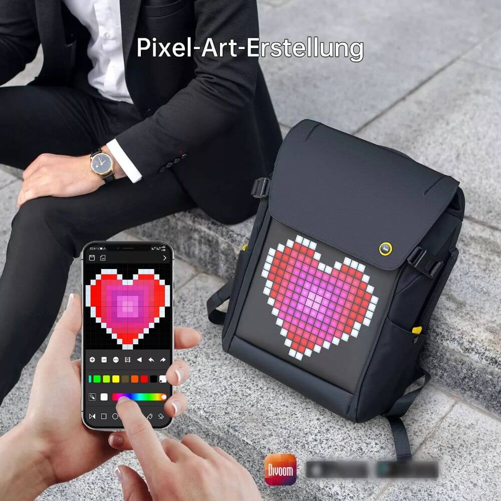 Divoom Backpack-M – Large-capacity Pixel Art Backpack – Image 8