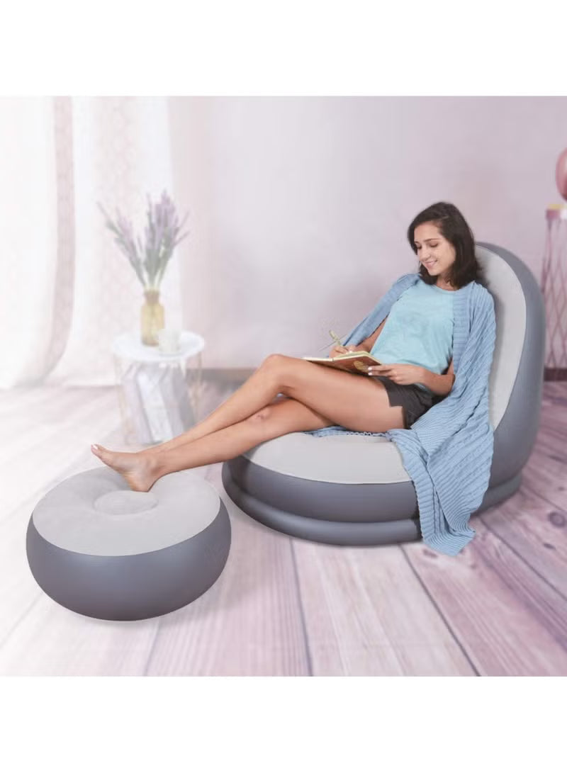 2Pcs Portable Inflatable Sofa Chair Air Pump Outdoor – Indoor – Image 11
