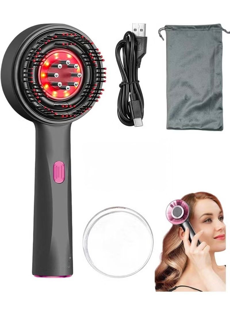 Scalp Massage Brush with Built-In Oil Applicator & LED Therapy – USB Rechargeable – Image 2