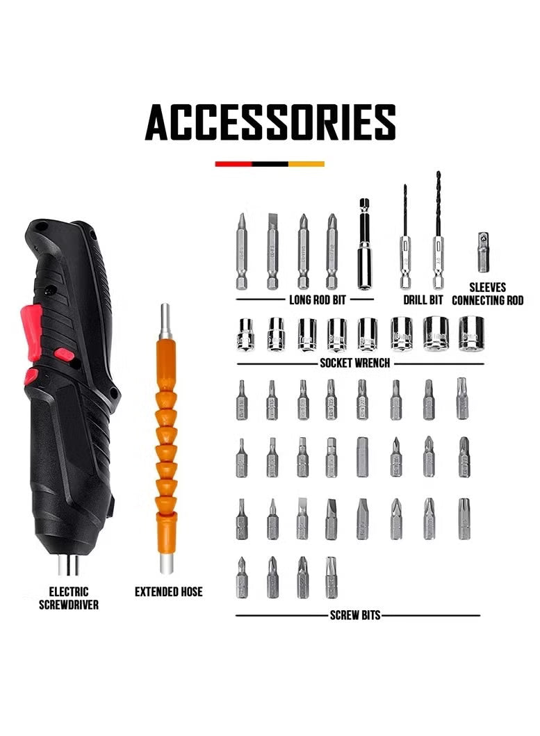 45-in-1 USB Rechargeable Electric Screwdriver Set – Foldable Design – Image 4