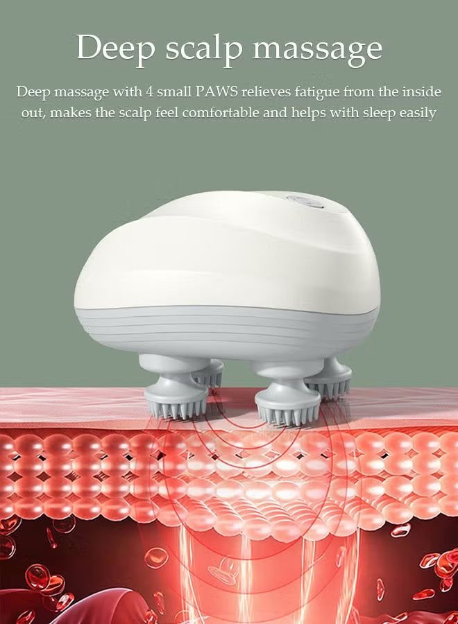 Electric Scalp Massager With 96 Kneading Nodes – Rechargeable – Image 3
