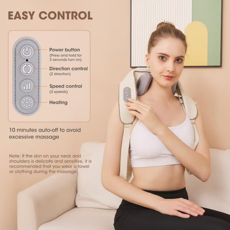 Shiatsu Neck & Back Massager – Heated Comfort – Image 8
