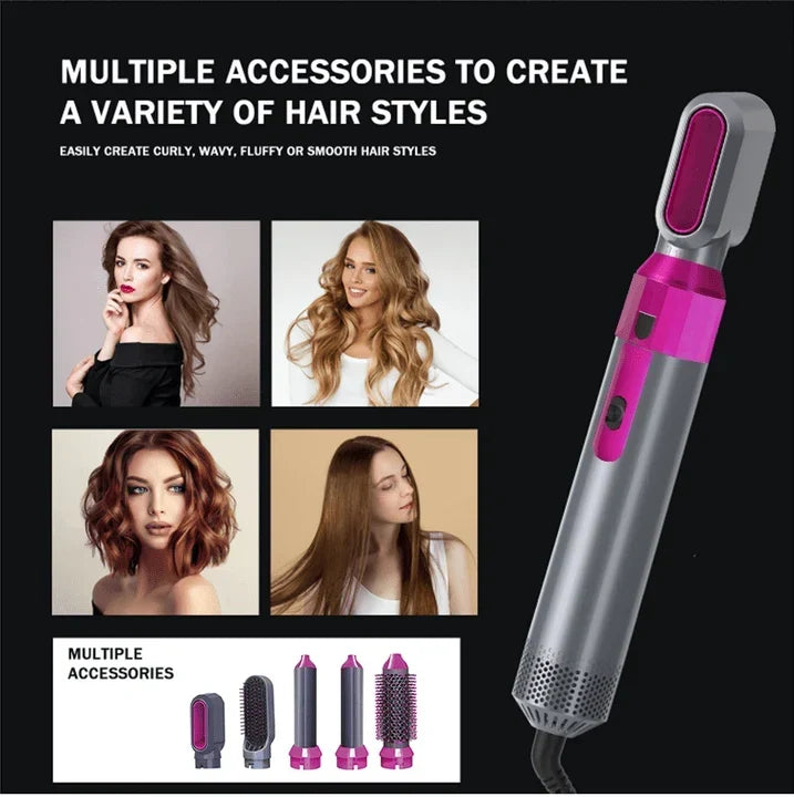 5-in-1 Hot Air Brush – Hair Dryer, Styler & Volumizer – Image 3