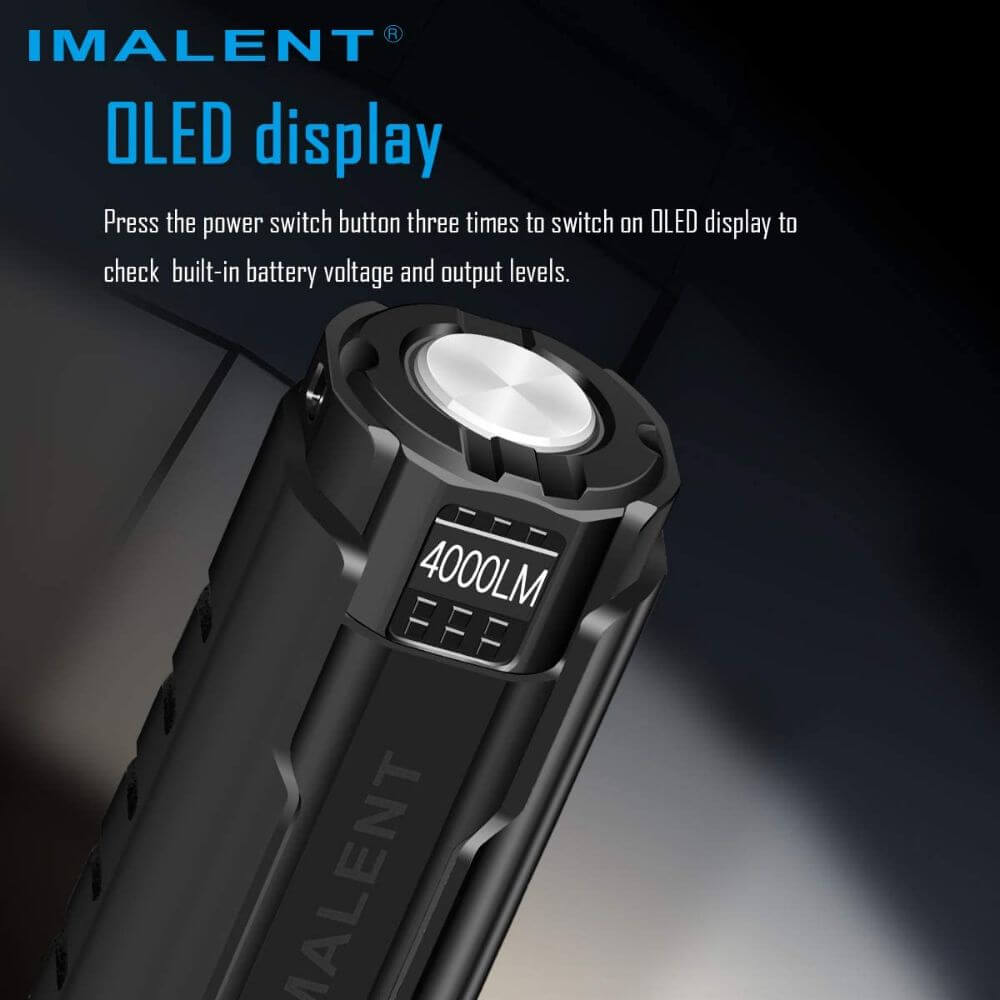Imalent LD70 Mini EDC Flashlight 4000 Lumens, OLED Display, IPX8 Waterproof – Image 6