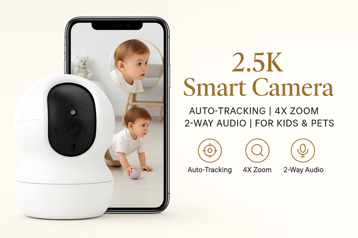 Alexa & Google C6N 2K Smart WiFi Camera – 4MP Indoor Security