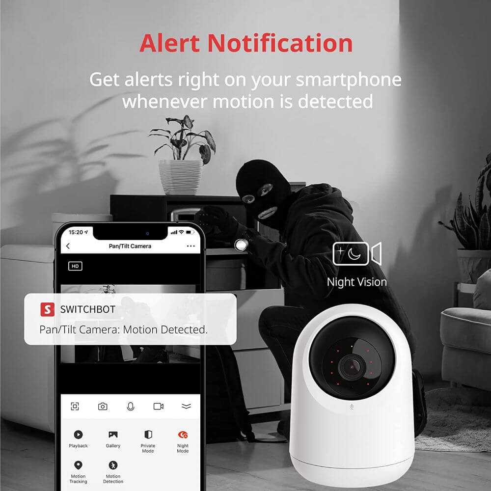 SwitchBot Pan Tilt Cam Indoor Camera 360-degree 1080p Smart WiFi (2.4G) – Image 6